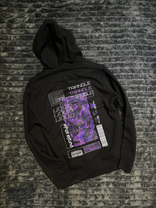 LIQUID TRIANGLE-OVERSIZED HOODIE